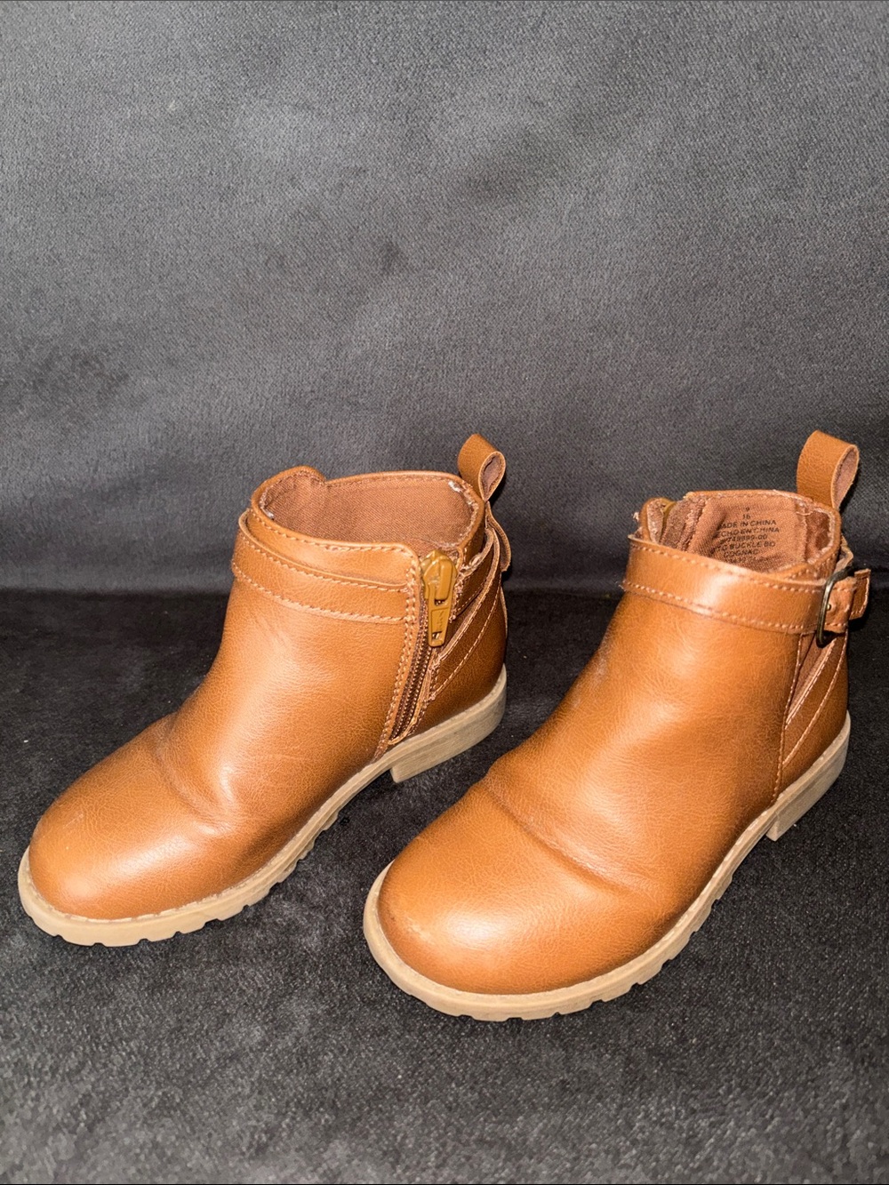 Old Navy Brown Kids Ankle Boots with Side Zipper